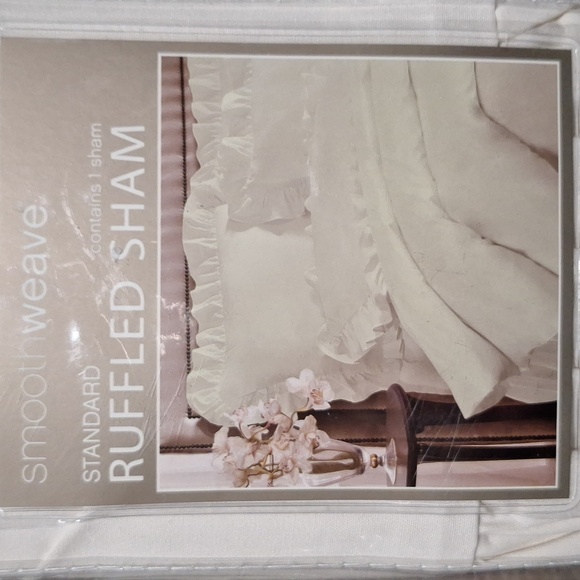 Cream Ruffled Sham Set - Picture 2 of 3